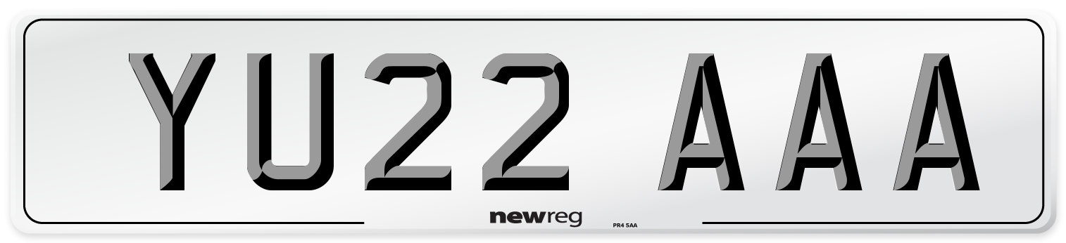YU22 AAA Number Plate from New Reg